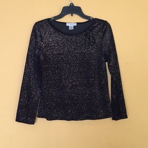 Notations velvet  glitter blouse